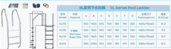 SL215 スタッドレスタイヤのプール梯子