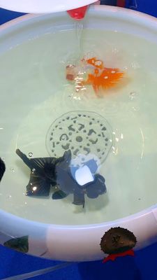 シャクヤク パターン520mmランプが付いている中国の陶磁器の魚ボール
