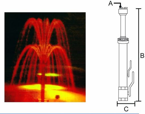 ステンレス鋼は噴水2つの層の桜の水噴水のスプレー・ヘッドをノズルを通して出す
