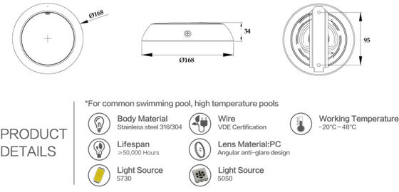 単一色Ip68 12のワット防水水中LEDのライト