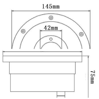 水中噴水ライト50000時間の145mm 12V 9Wの