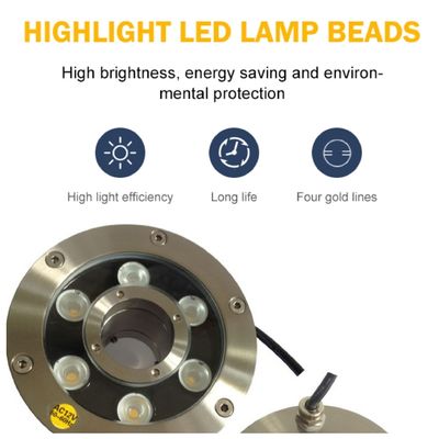 水中噴水ライト50000時間の145mm 12V 9Wの