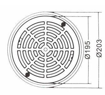 ABS 203mm上記の地上のプールの床ドレン カバー