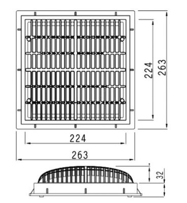 SS304 490x490mmの上の地上のプールの床ドレン