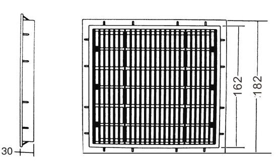 小さいABS 16.2x16.2cmプールのデッキの溝の下水管