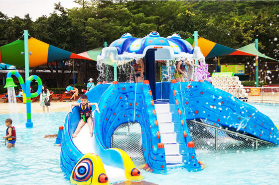 子供水公園装置8000x8000mmのガラス繊維水スライド