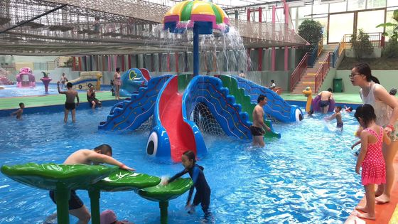 子供水公園装置8000x8000mmのガラス繊維水スライド