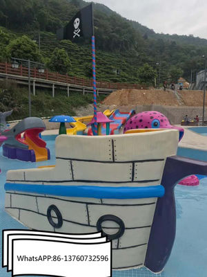ガラス繊維のプールの海賊水スライド