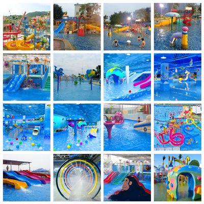 屋外の子供水公園装置のガラス繊維のタコ水スライド