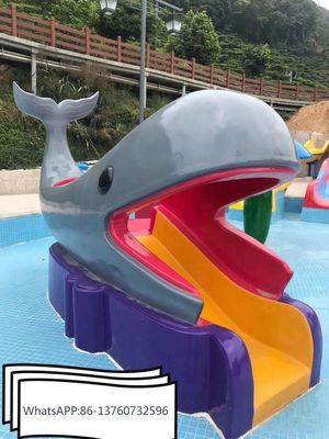 反紫外線子供水公園装置のガラス繊維のクジラ水スライド
