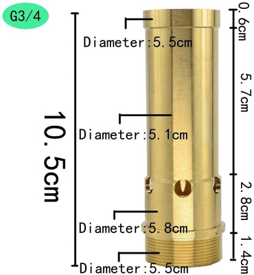 3/4" DN20噴水のバブラーのノズル66gpmの水流率