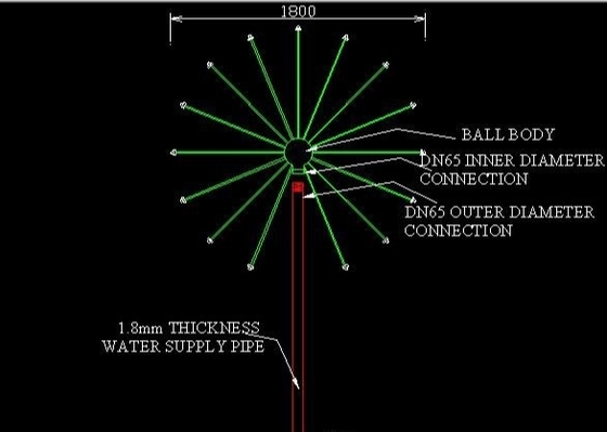 2つは多彩な水音楽ダンスの噴水2.3mのスプレーの高さをノズルを通して出す